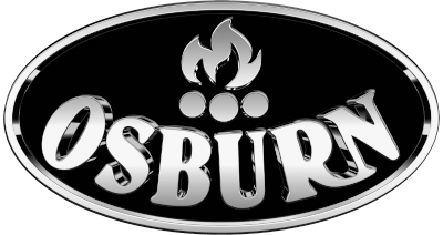 Osburn logo - Osburn logo has a little fire above Osburn.