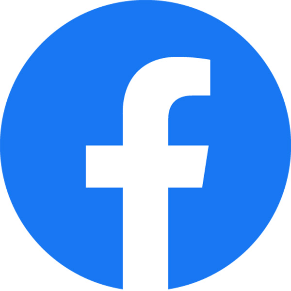 facebook logo white f with a blue circle around it