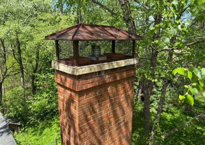 chimney with brown cap