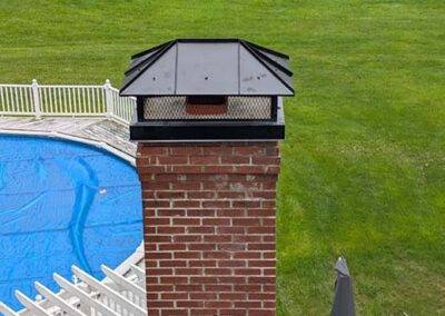 chimney with black chimney cap