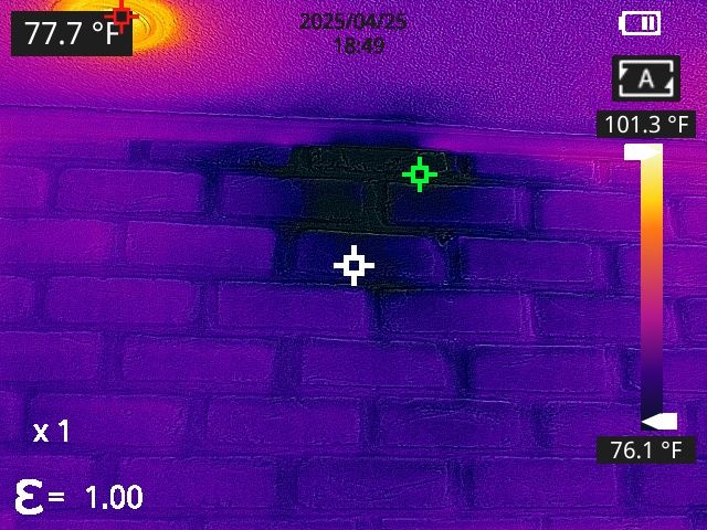 Image of an infrared camera image from Chim Cheroo Chimney.